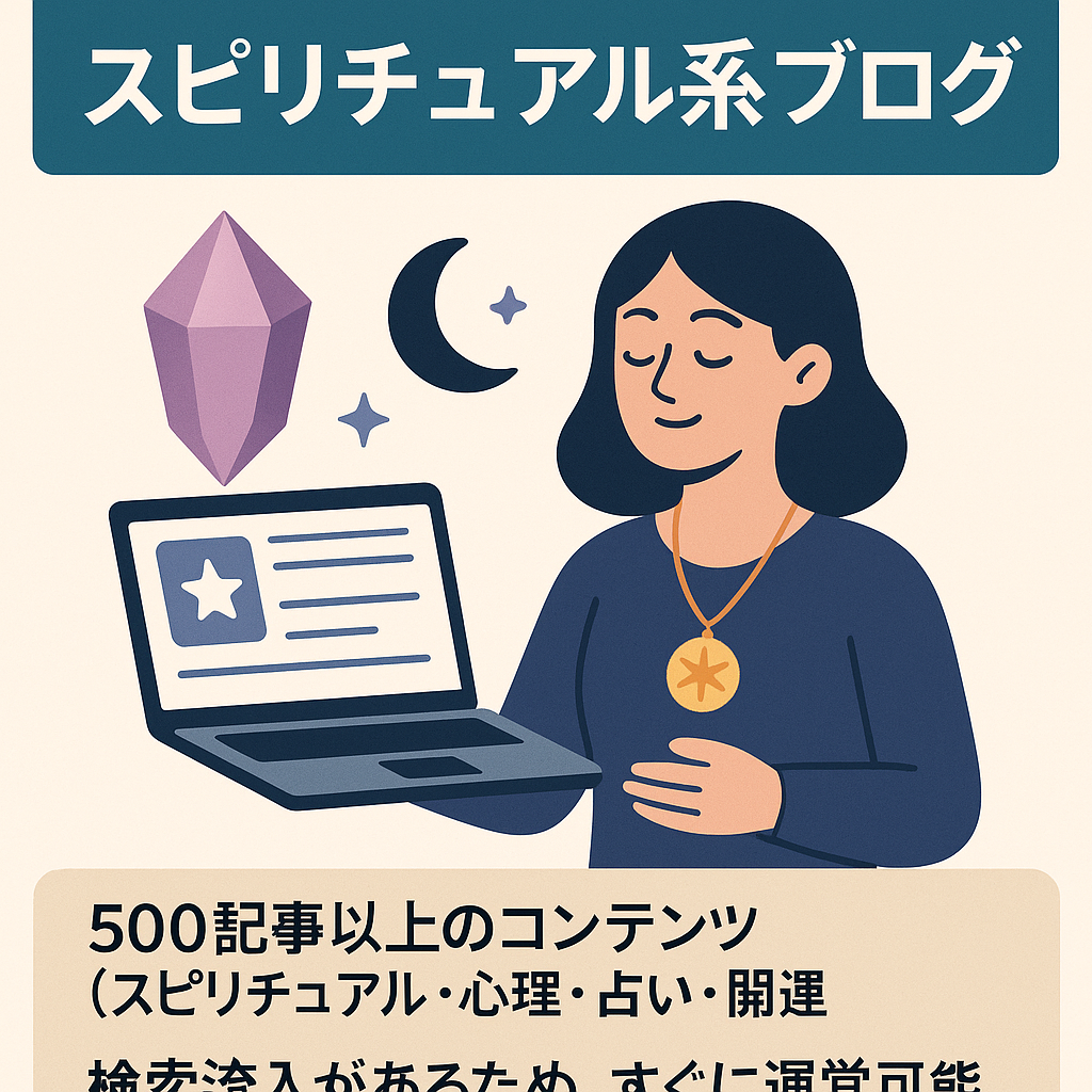 【属人性なし｜500記事のSEO資産あり】スピリチュアル系ブログ売却