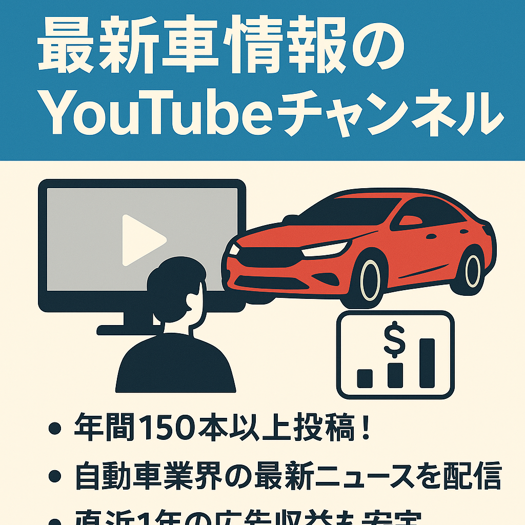 【チャンネル登録1万超】最新車情報特化のYouTubeチャンネル！自動車ファン必見