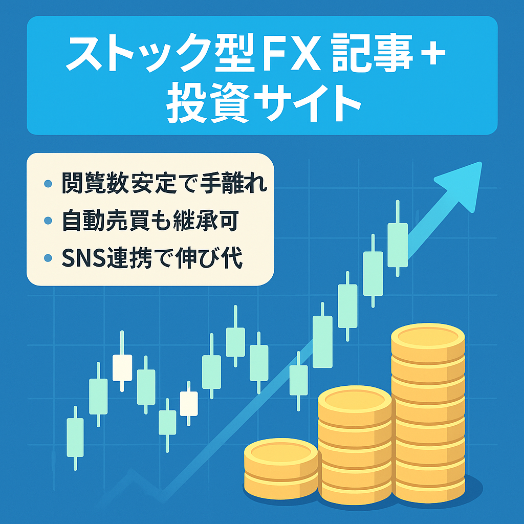 【ストックビジネスで脱アフェリエイト】専門性の高いFX記事＋投資案件サイト