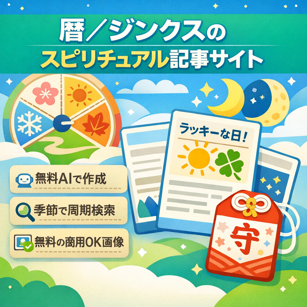 【育成向き・100記事以上】暦・ジンクスなどにまつわるスピリチュアル系コラム集【AI記事多め】