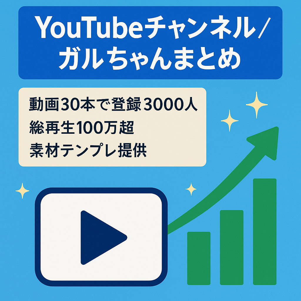 格安【ガルちゃんまとめ】※2ヶ月以上未投稿につき直近の売上低｜30本で登録者3000人｜総再生100万超え