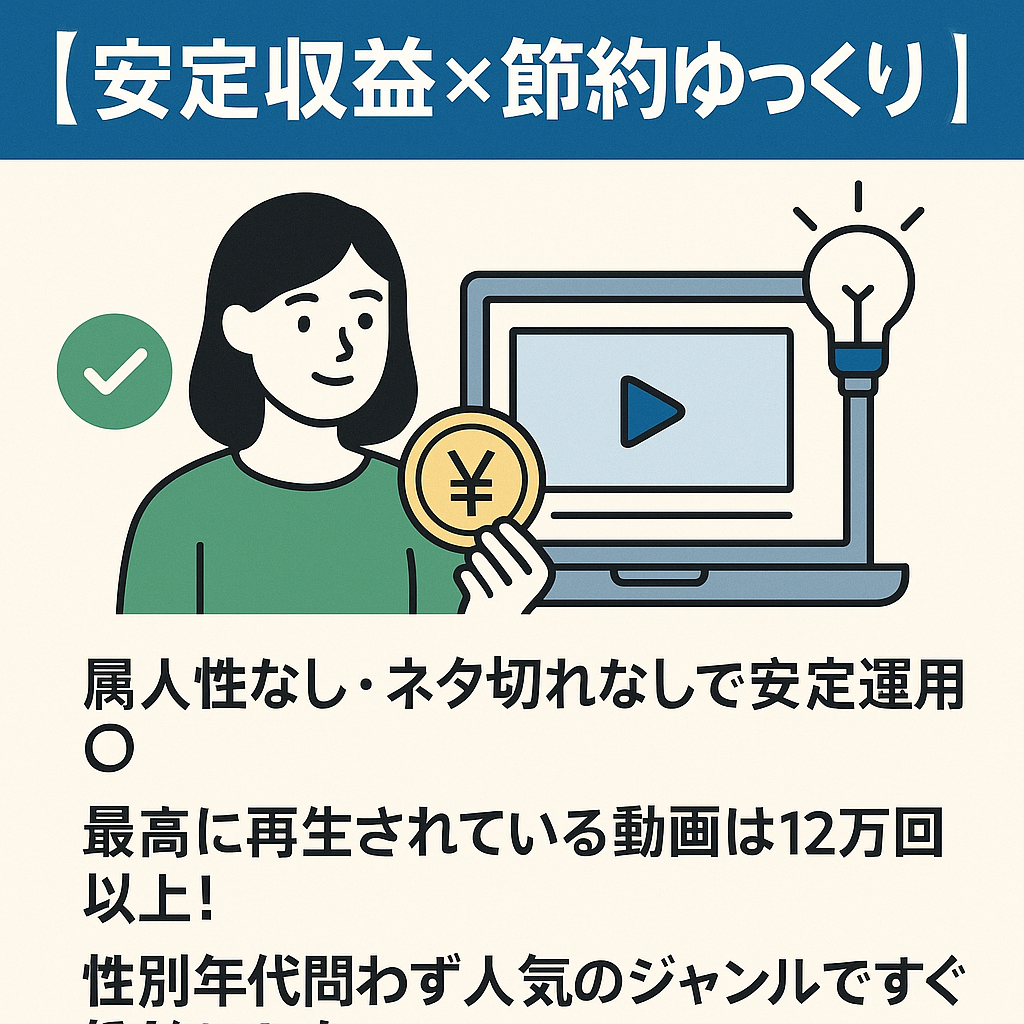 【安定収益×節約ゆっくり系】登録者2,008人｜再始動で伸びしろ大！】ガルちゃん節約＆暮らしの知恵まとめジャンルで伸びやすい再現性高のYouTubeチャンネル安定運用◎