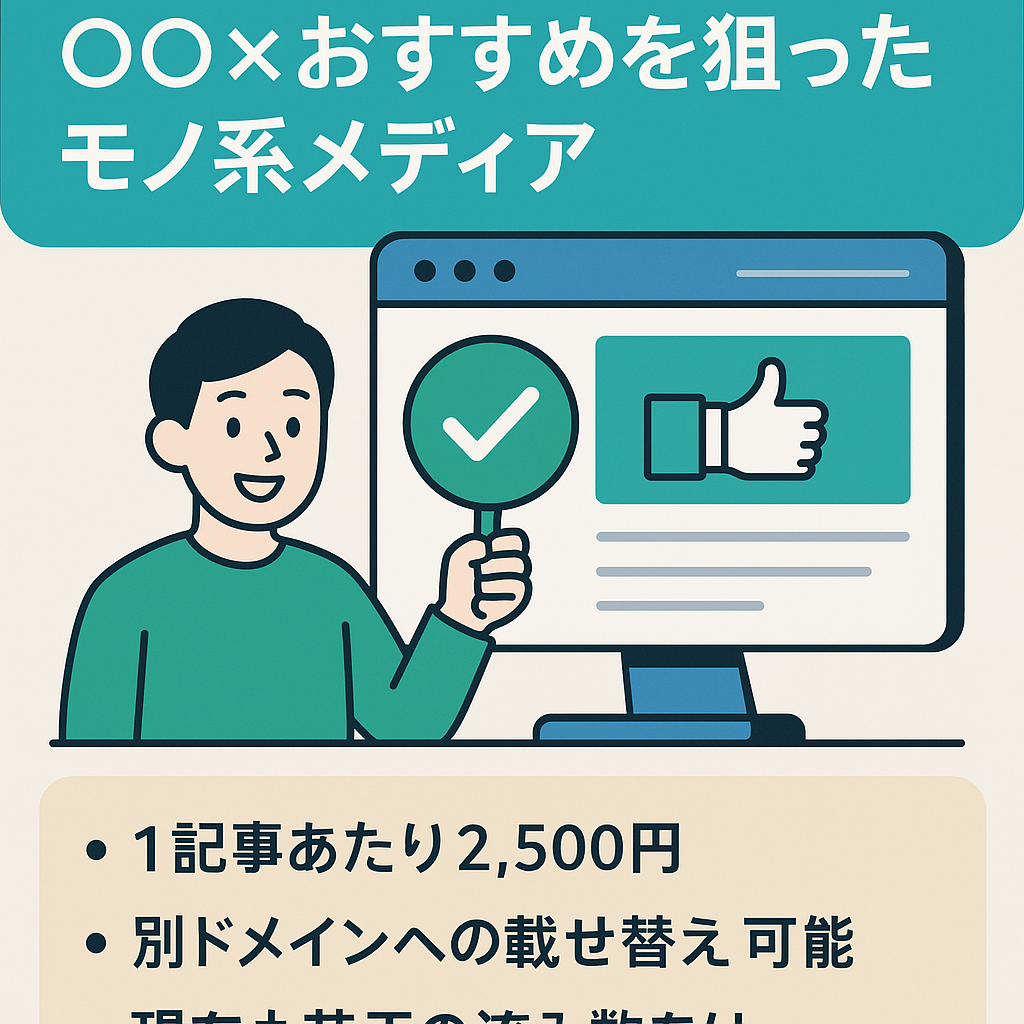 【全4,000記事】〇〇×おすすめを狙ったモノ系メディア