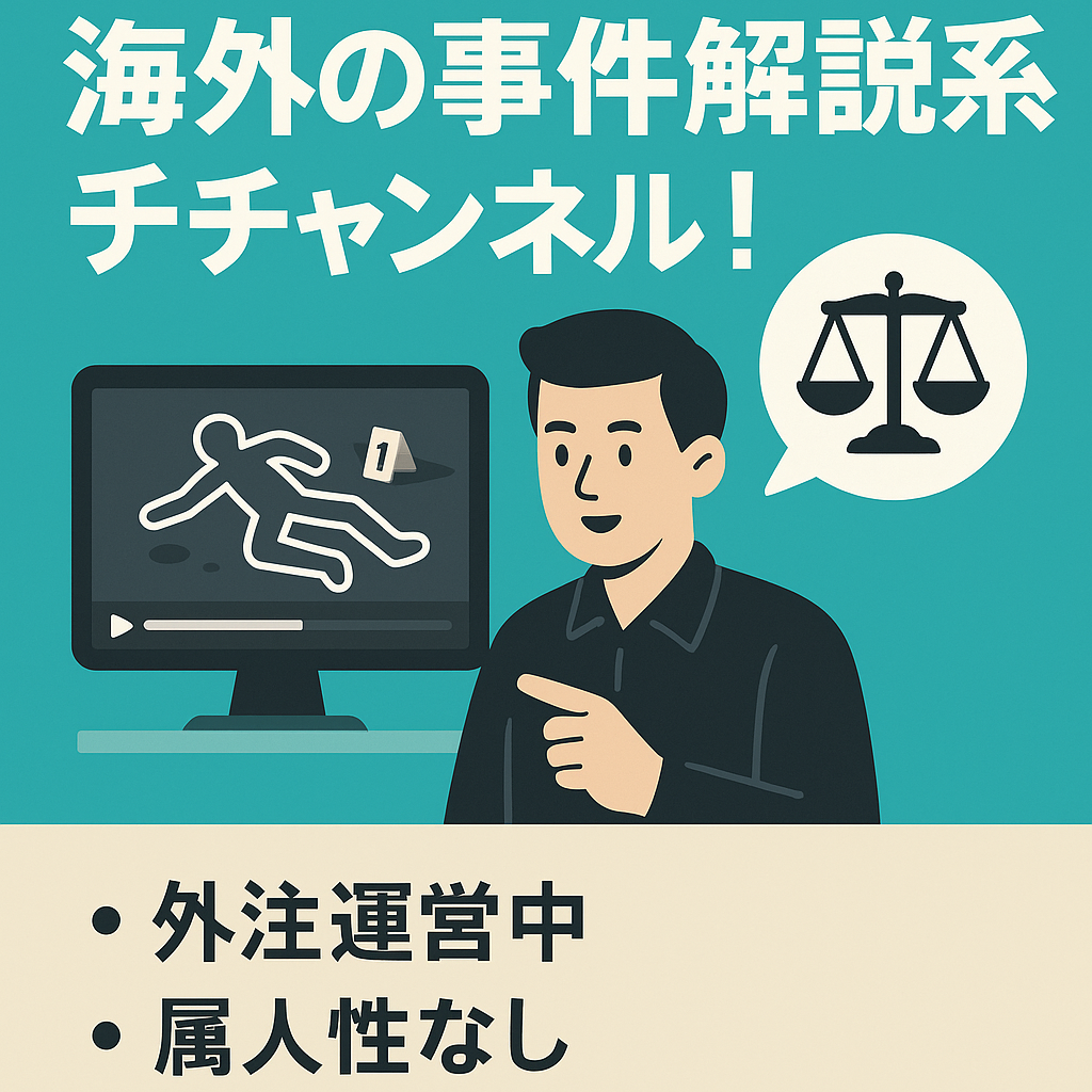 切り抜き：【登録者10万】海外の事件解説系チャンネル！外注運営/属人性なし