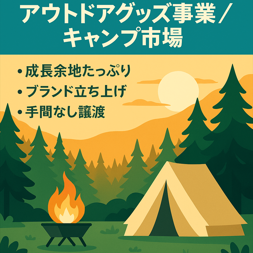 アウトドアグッズのビジネスに興味がある方必見！グロースポテンシャルに溢れるキャンプ市場！