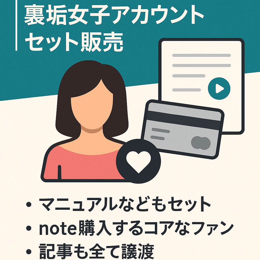 【直近 3ヵ月の売上9万円】裏垢女子アカウント/セット販売/ネタイズ済み教材も譲渡