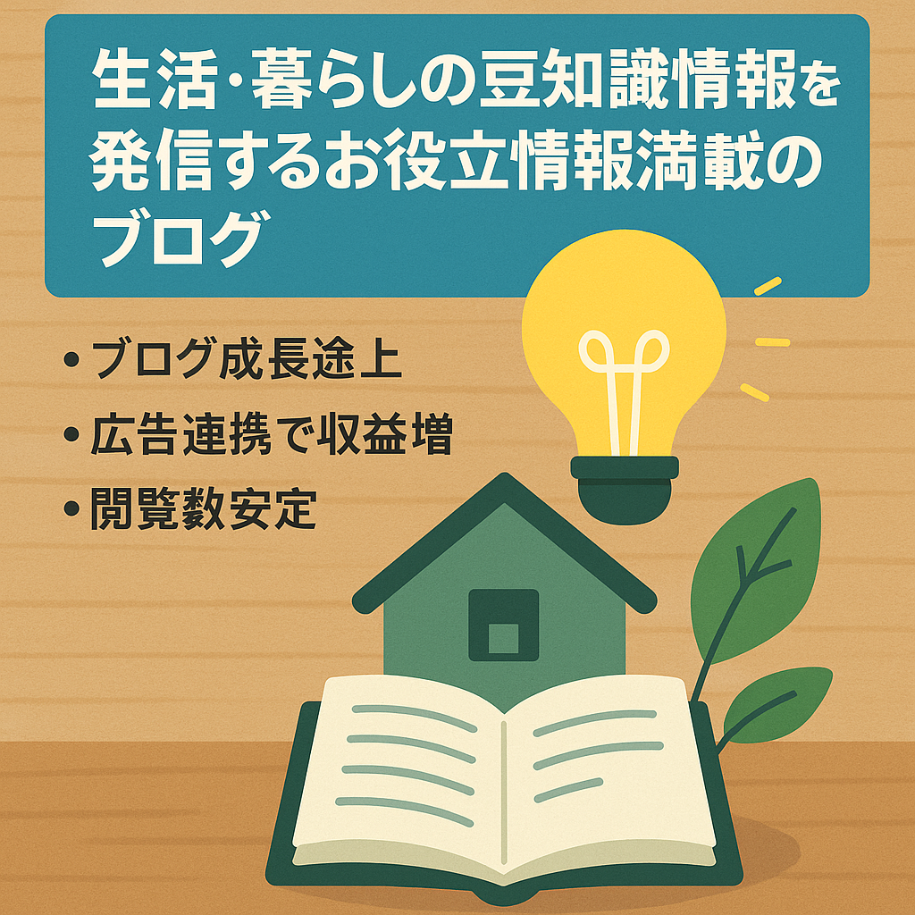 生活・暮らしの豆知識情報を発信するお役たち情報満載のブログ