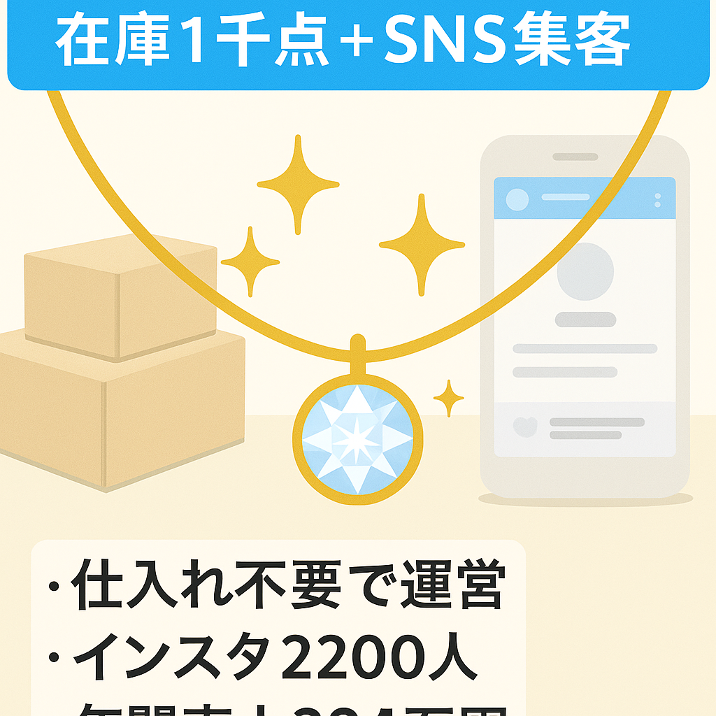 【アクセサリーECサイト】Instagramフォロワー2200人以上/在庫有り/仕入れ無しで運営が出来る！【2022年間2,043,890円売り上げ実績あり】