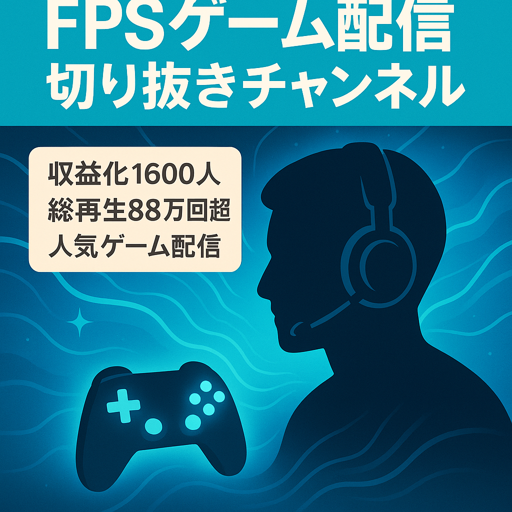 【過去収益約10万/登録者1600越】ゲーム(FPS)配信者の切り抜きチャンネル