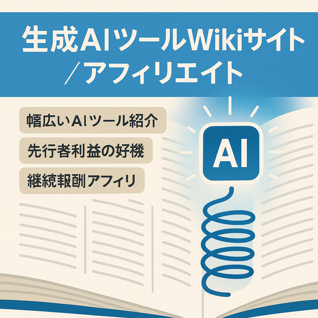 生成AIツール情報Wikiサイト【アフィリエイトでマネタイズ】