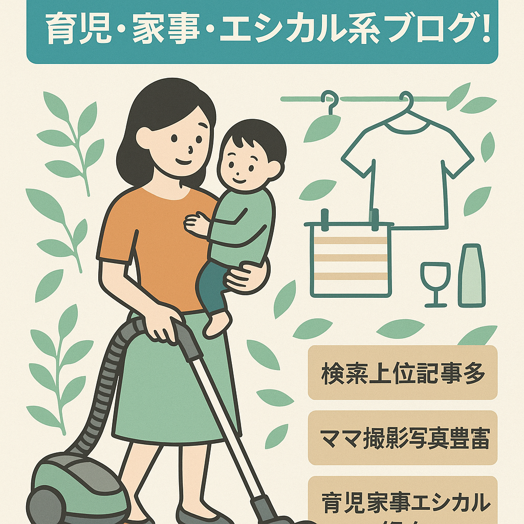 【ママ目線オリジナル内容】育児・家事・エシカル系ブログ！
