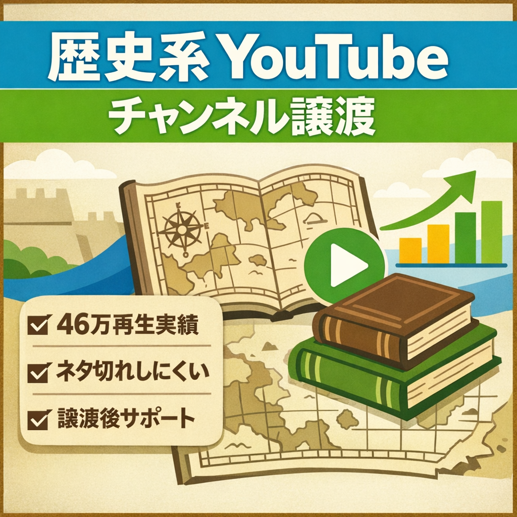 歴史に特化したYouTubeチャンネル｜ノウハウ丸ごと引き継ぎ
