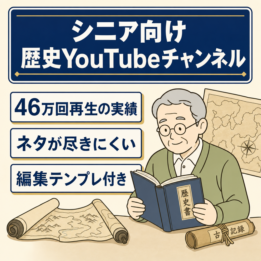歴史に特化したシニア向けYouTubeチャンネル｜編集に必要なテンプレ丸ごと引き継ぎます