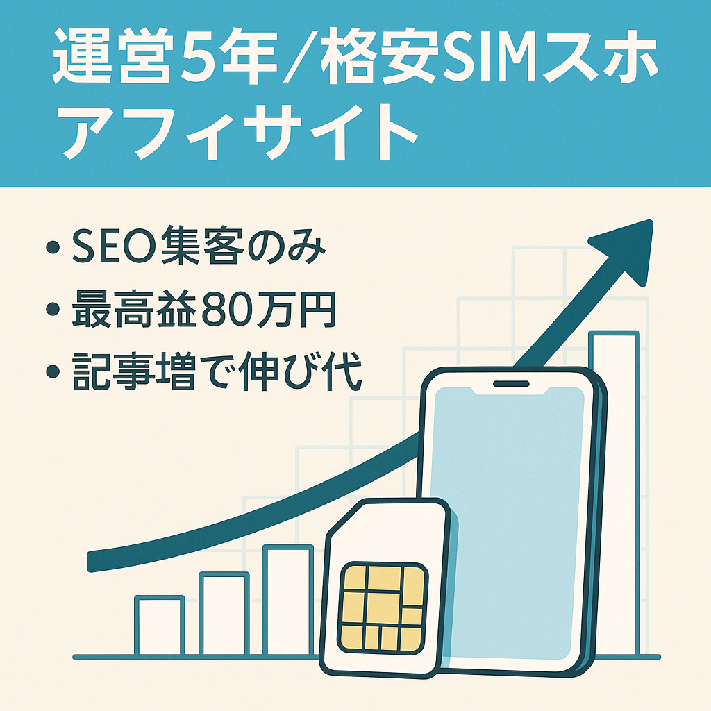 【運営歴5年以上！記事数260】格安SIM、格安スマホ専門のアフィリエイトサイト