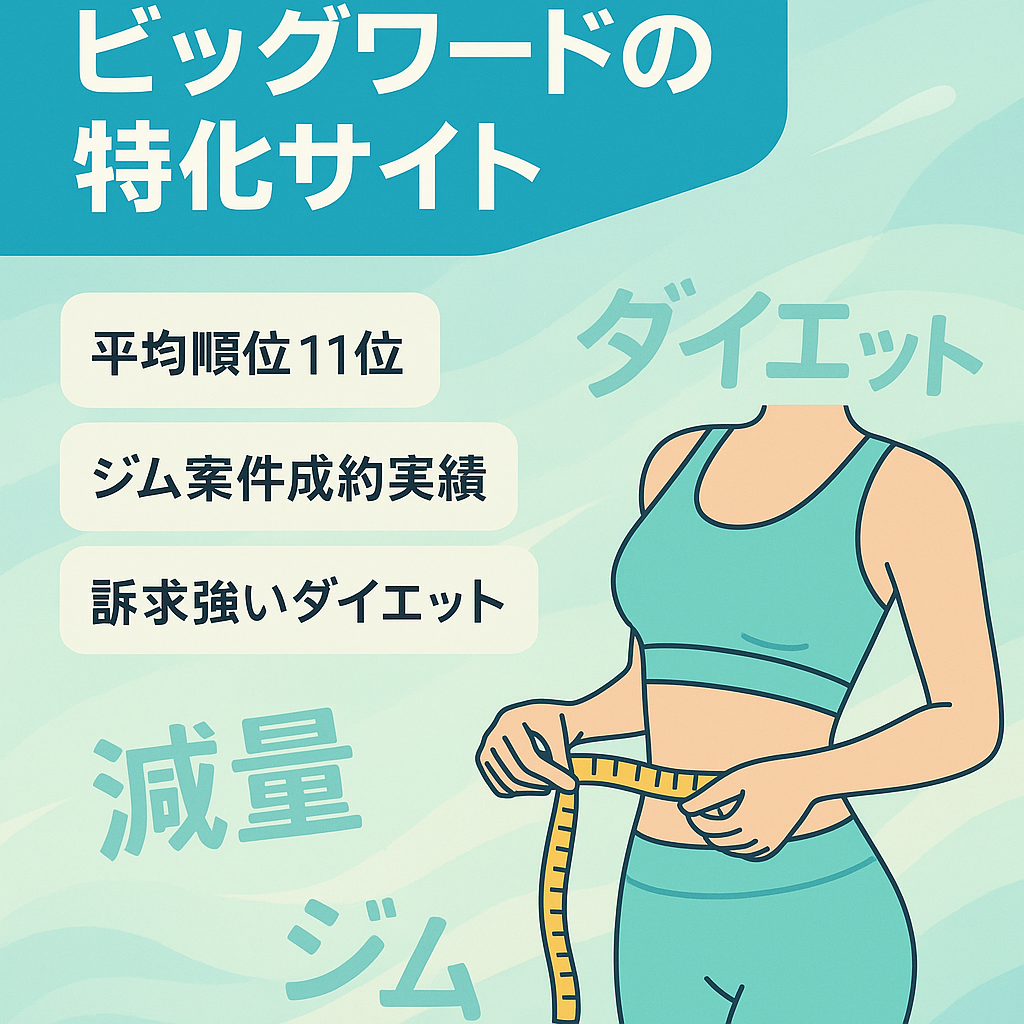 【ダイエット系】CVが見込めるビッグワードの特化サイト