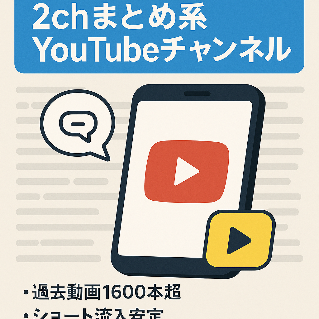 【登録者10万人超え】ショート動画をメインとしてアップしている2chまとめ系のYouTubeチャンネル
