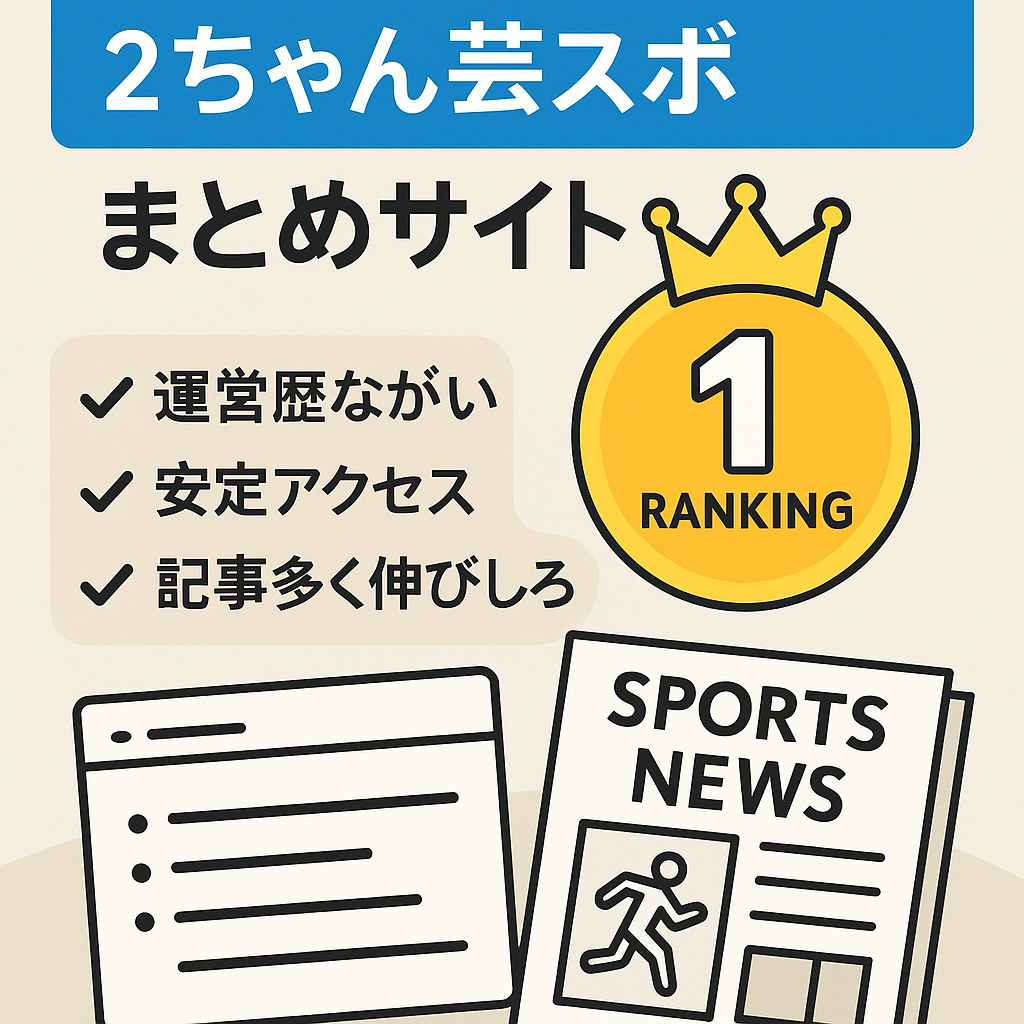 ランキング上位の２ちゃんねるまとめサイト！芸スポ系
