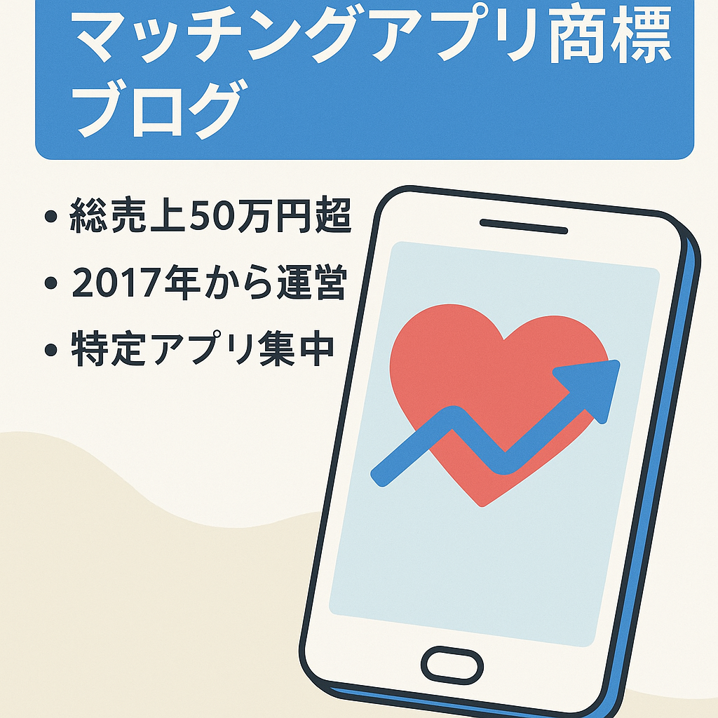 【月間PV2000前後】特定のマッチングアプリに関する商標ブログ