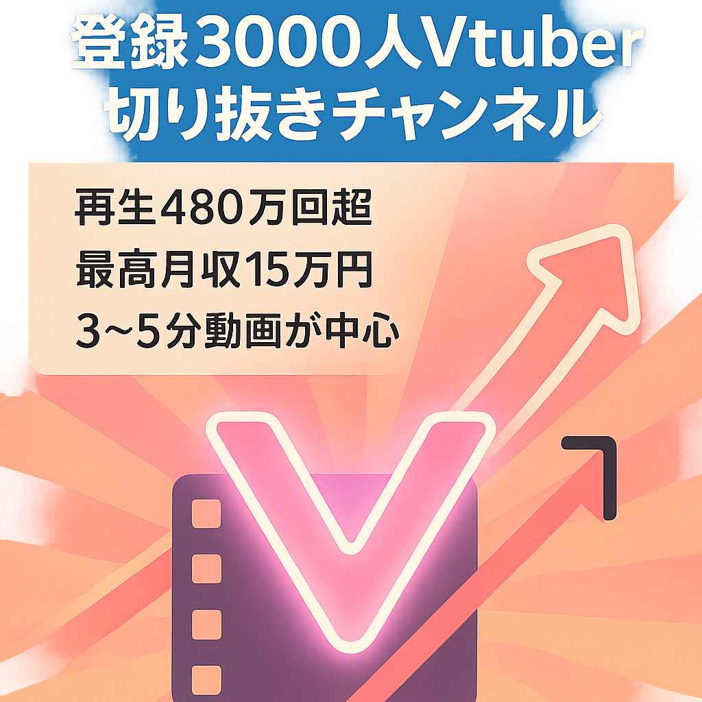 【登録者数3000人超/総再生回数480万回超】有名Vtuberの切り抜きチャンネル