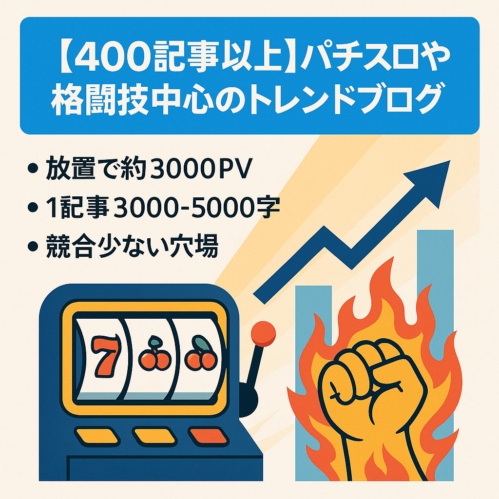 【400記事以上】パチスロや格闘技中心のトレンドブログ