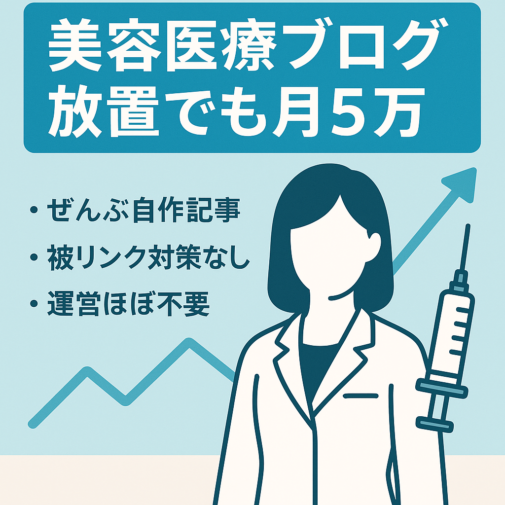 【2年近く放置でも月5万円】会社員が副業で作った美容医療に関するブログ