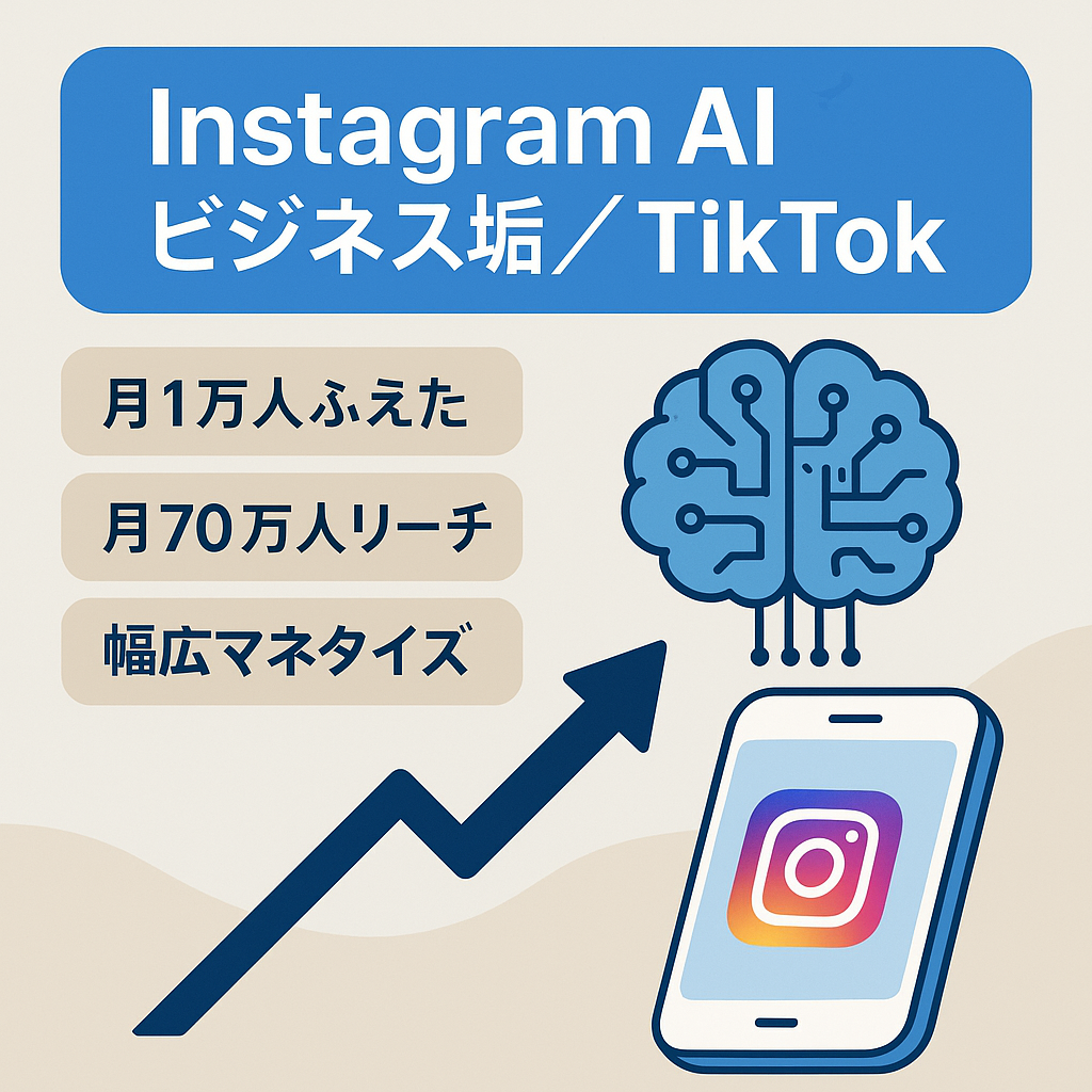 【InstagramのAIビジネス垢1.3万人】現在、急成長のジャンルでありマネタイズの幅も広い(TikTok1.4万のAI垢も)