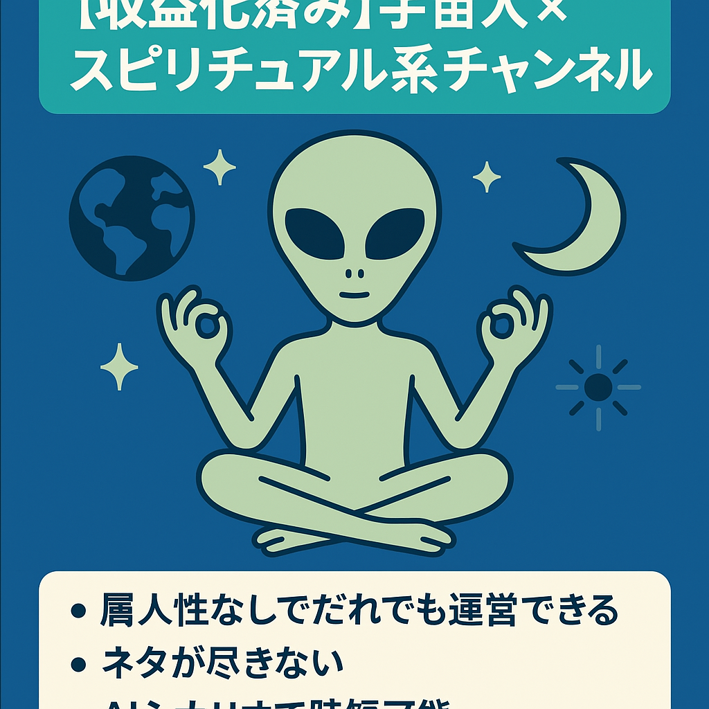 【収益化済み】宇宙人✖️スピリチュアル系チャンネル【AIシナリオ/非属人】