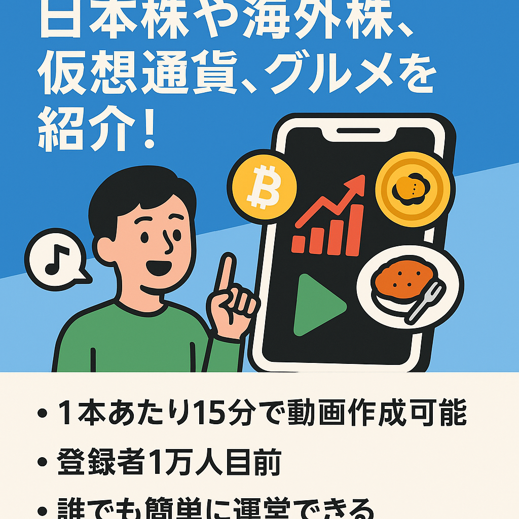【ショート動画】注目の日本株や海外株、仮想通貨、人気グルメを紹介！！