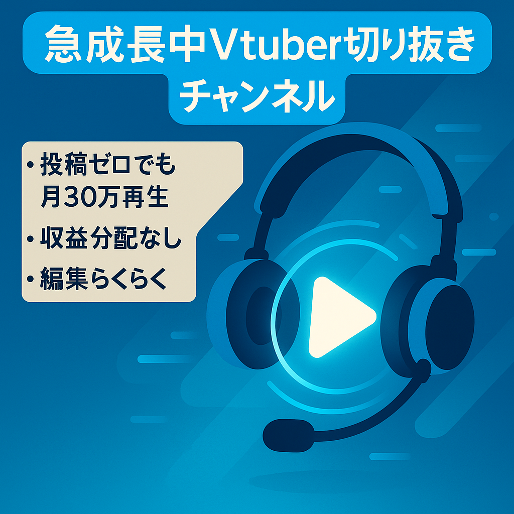 【急成長中】Vtuber切り抜きチャンネル【新規投稿無で直近1か月再生数30万】