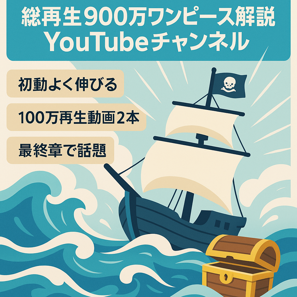 【総再生回数900万回以上】ワンピースのゆっくり解説チャンネル【チャンネル登録者8000人以上】