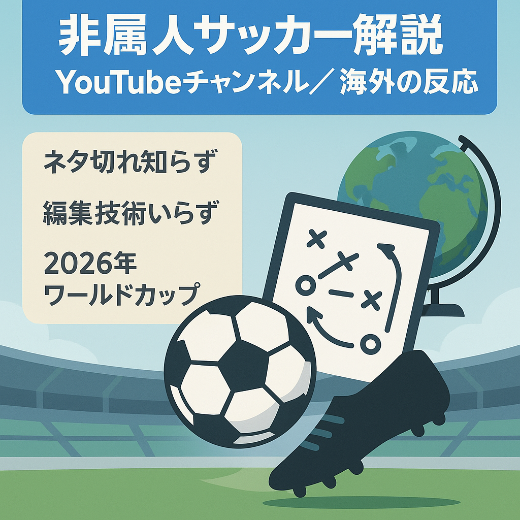 【収益化済】Youtube非属人のサッカー解説チャンネル（海外の反応）