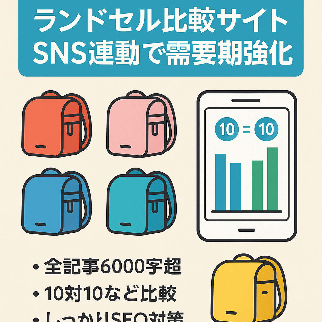 ランドセルはこれから需要期を迎えるしSNS運用も簡単に連動しています