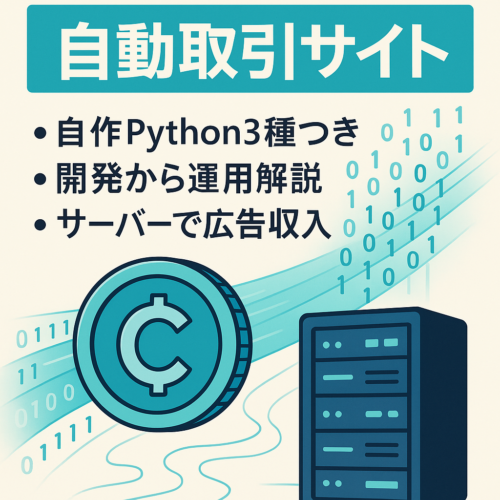 【暗号資産×プログラミング】東大生が作った独自性の高いPython×仮想通貨自動取引のサイト（自作プログラム付き）