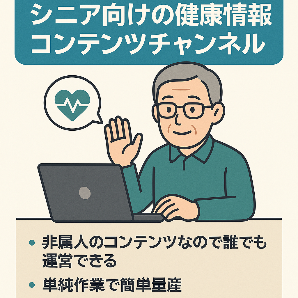 【登録者1400人 | 収益化審査通過済み】非属人！シニア向けの健康情報コンテンツチャンネル
