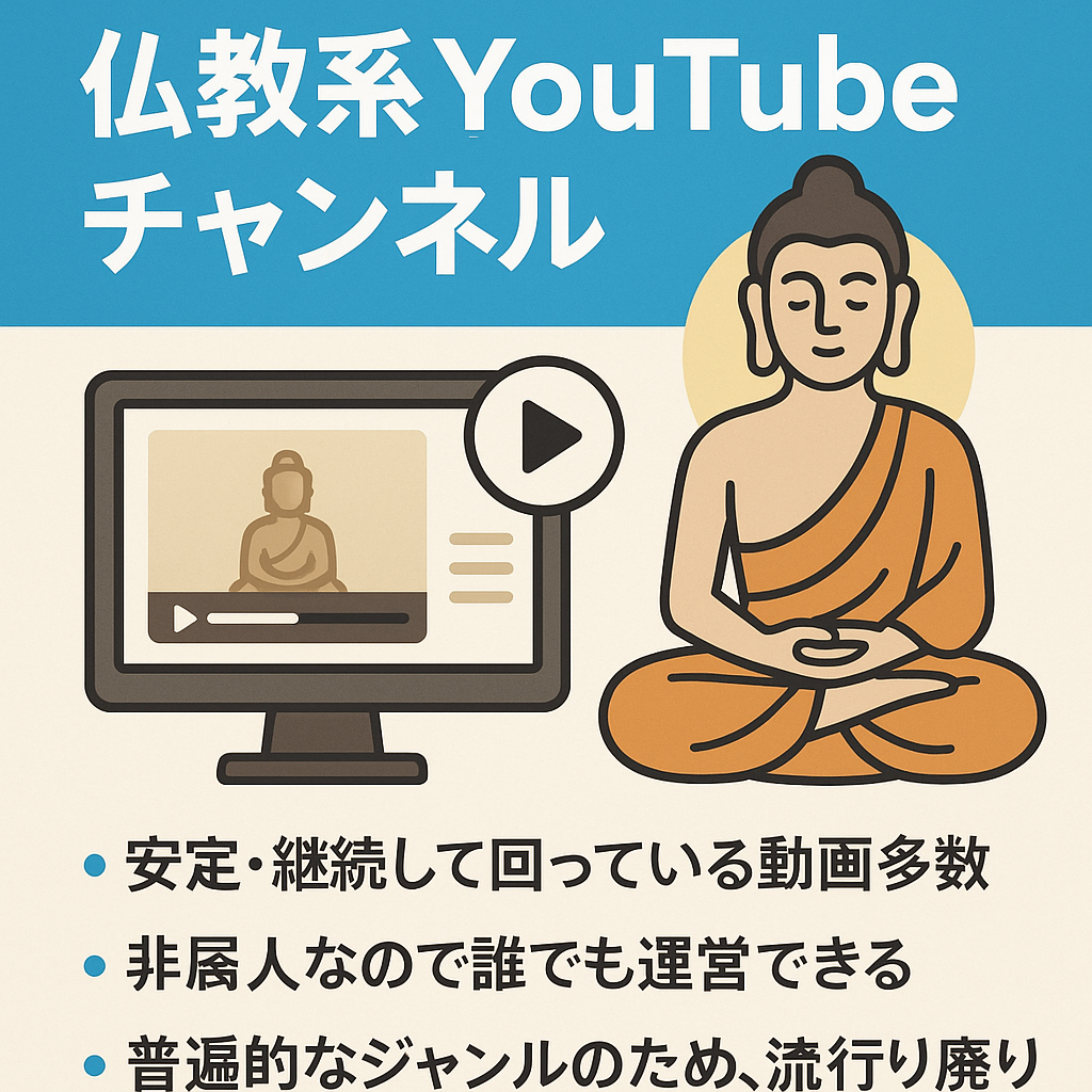 【チャンネル登録者36,800人】最高月収37万円 - 非属人の仏教系youtubeチャンネル