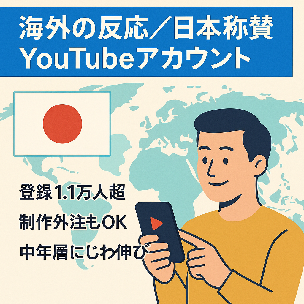 【登録者数1.1万人】海外の反応/日本称賛ジャンル最高収益21万のYouTubeアカウント