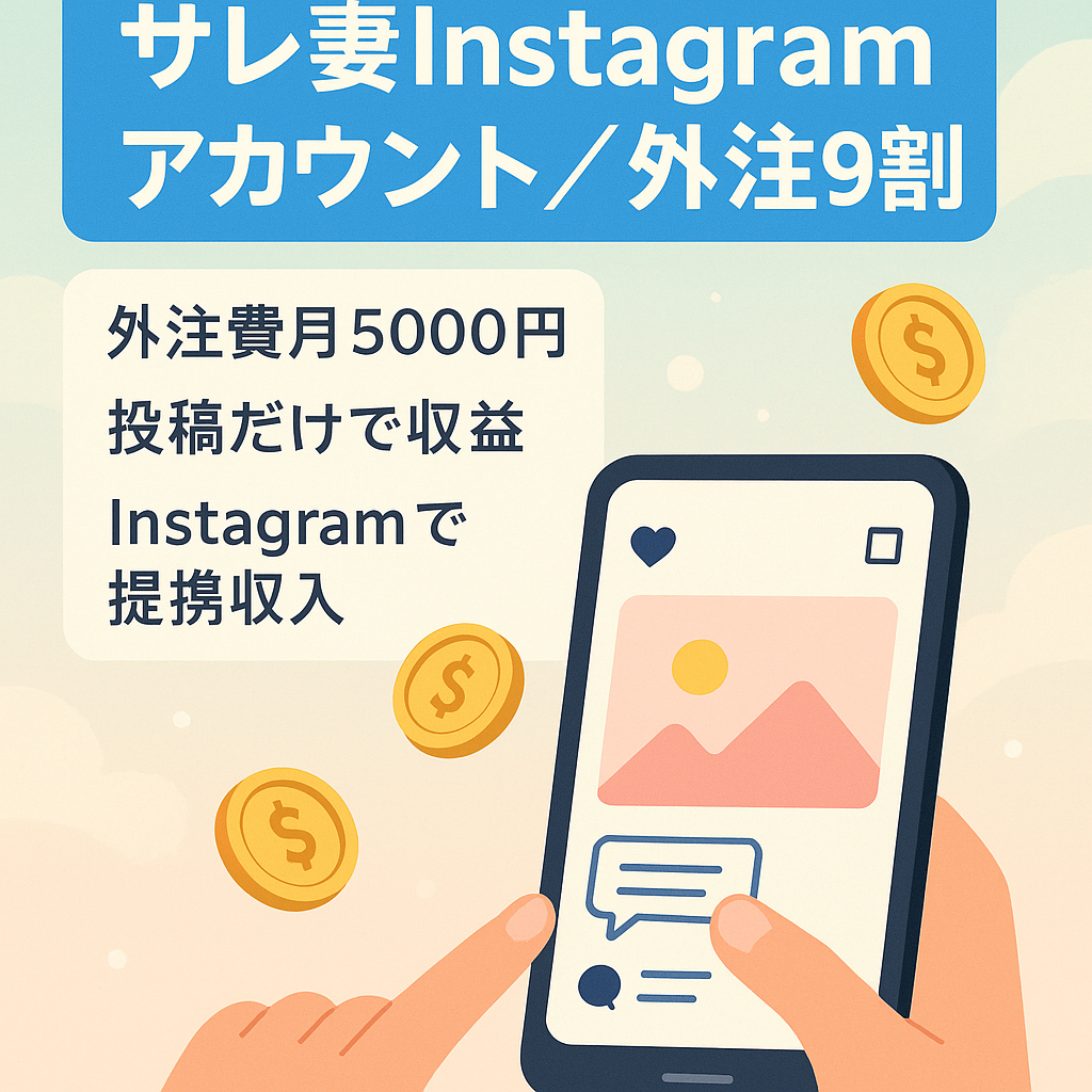 【月5桁以上の収益安定化】投稿作成を９割外注化したサレ妻アカウント