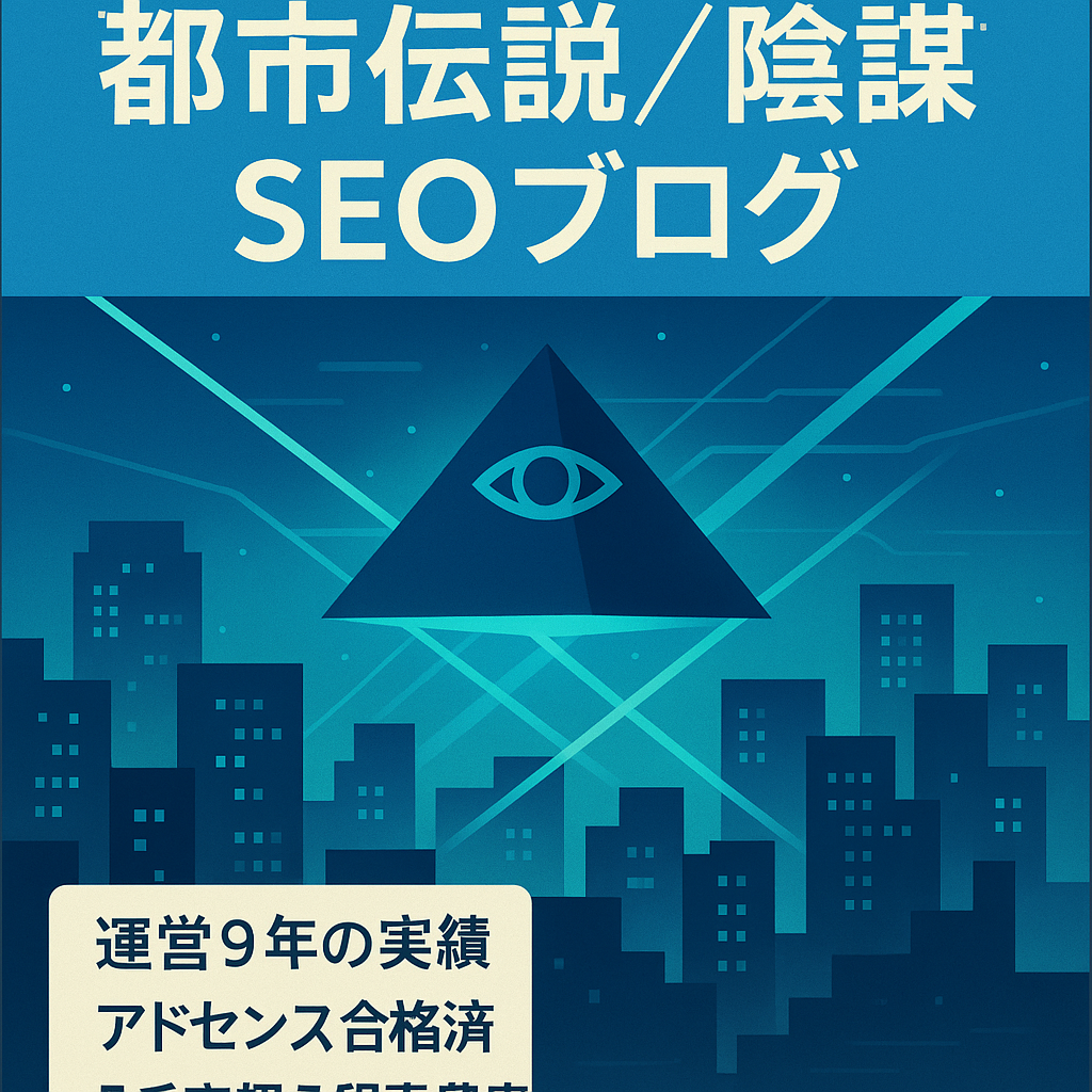 長期滞在ページ多数&伸びしろ十分！都市伝説/陰謀論を紹介するホワイトハットSEOブログ