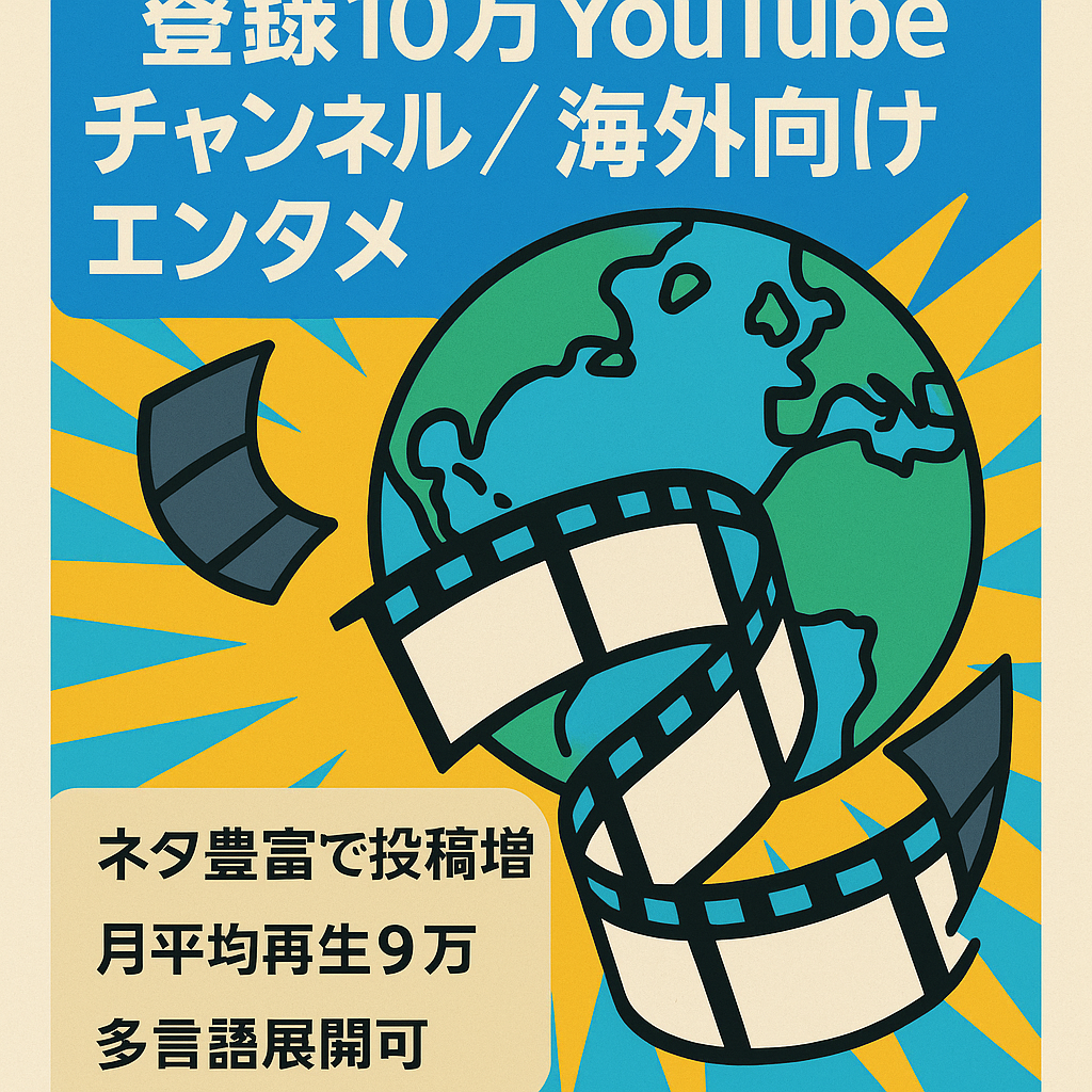 【チャンネル登録者10万人】非属人×顔出しなし×海外向けエンタメ