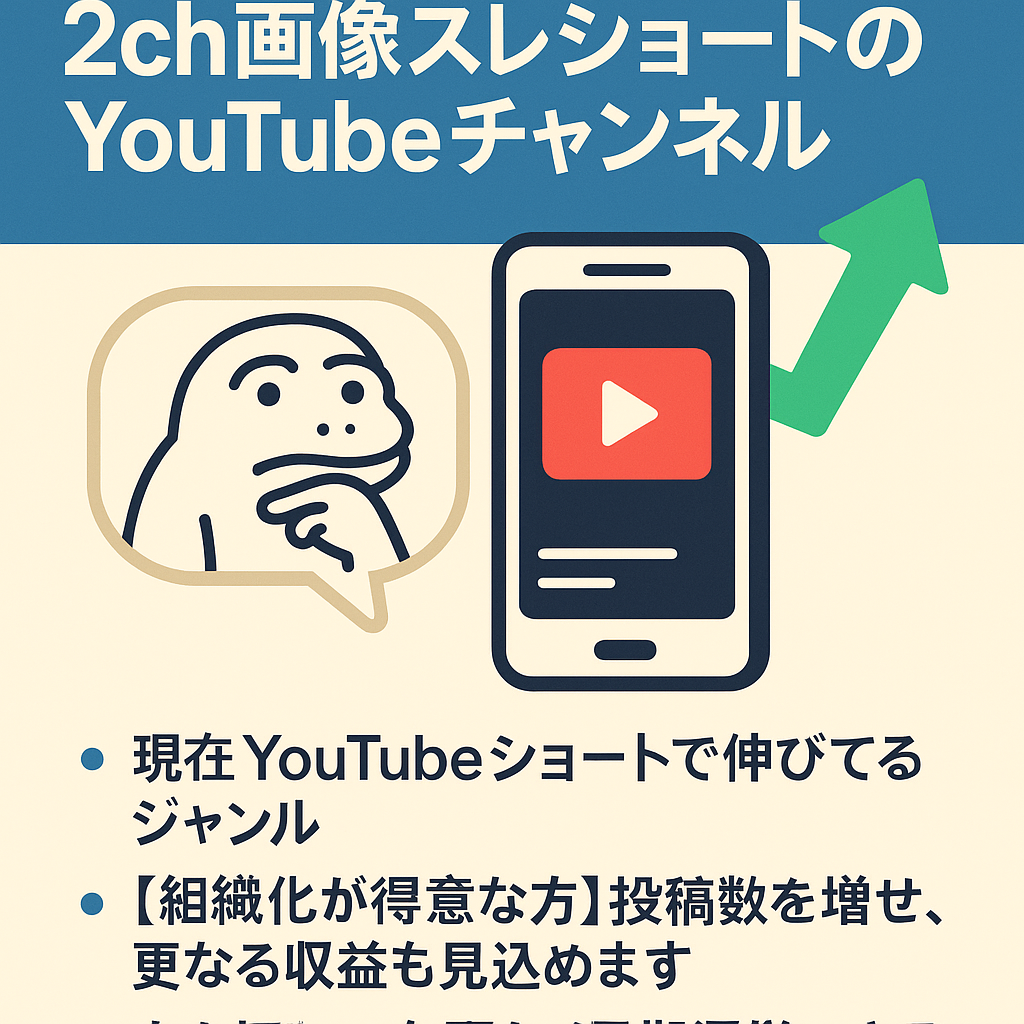 【12月収益推定65万円超え/早い者勝ち】2ch画像スレショートのYouTubeチャンネル