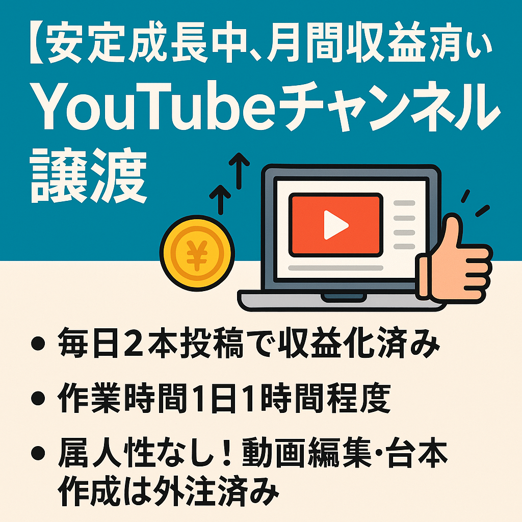 【安定成長中、月間収益10万円以上】チャンネル登録者3000人弱！海外の反応「日本称賛系」You Tubeチャンネル譲渡案件｜即運営OK・早期売却歓迎・価格交渉も大歓迎