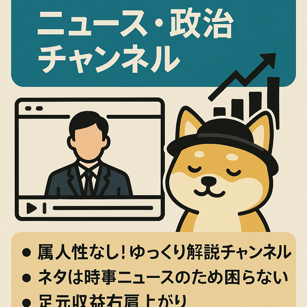 【収益化済/登録者8000人超/属人生無し】ニュース・政治ジャンル・ゆっくり解説チャンネル
