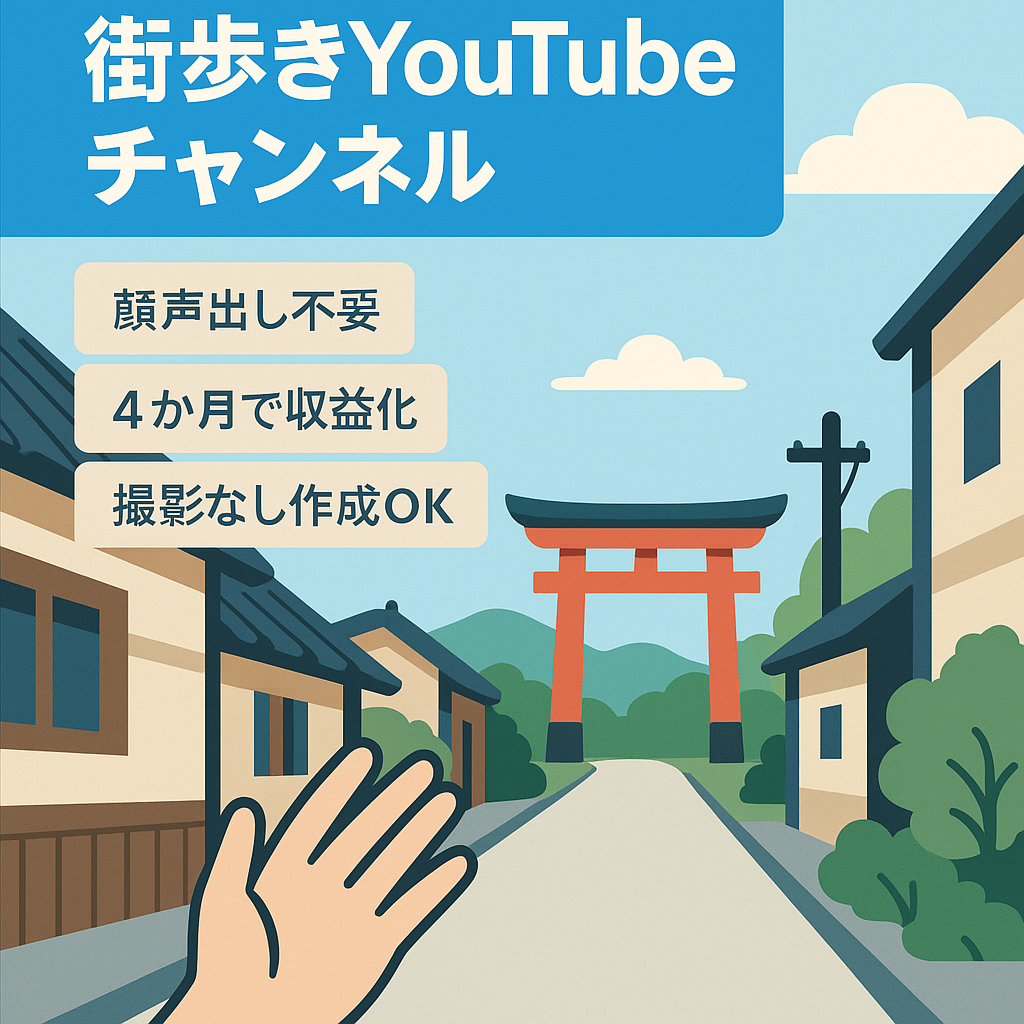 【収益化済み（顔声出しなし）】日本の名所や街並みウォークスルー系チャンネル【外注化も可能】