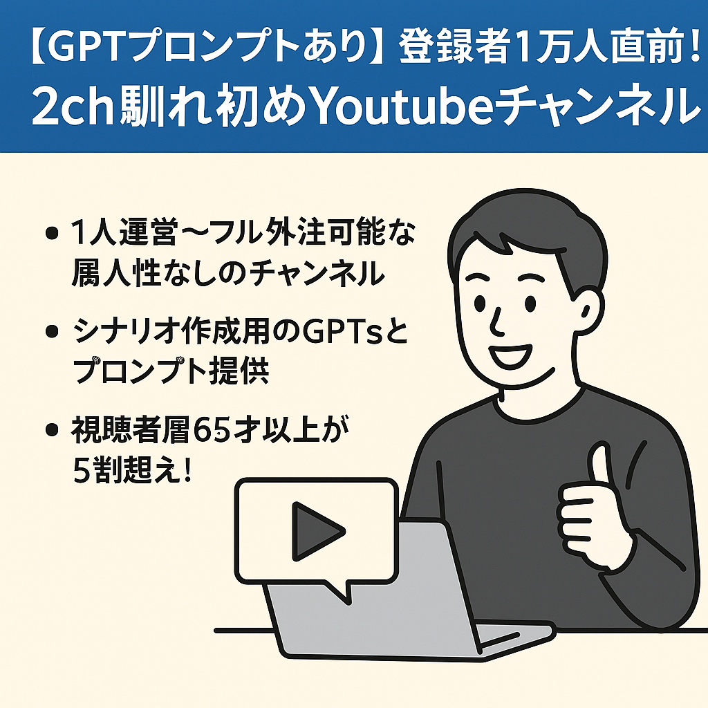 【GPTプロンプトあり】登録者1万人直前！2ch馴れ初めYoutubeチャンネル