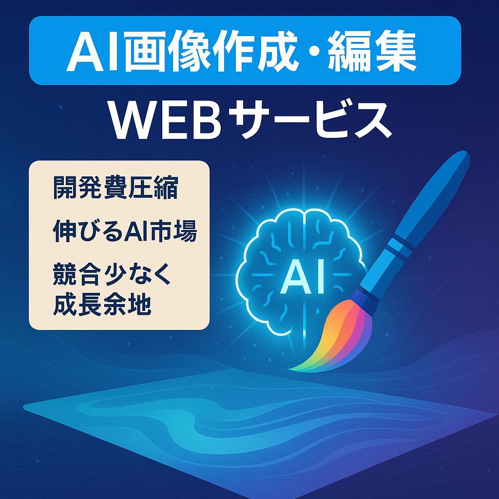 数クリックでAI画像を作成、編集、ダウンロードできるWEBサービス