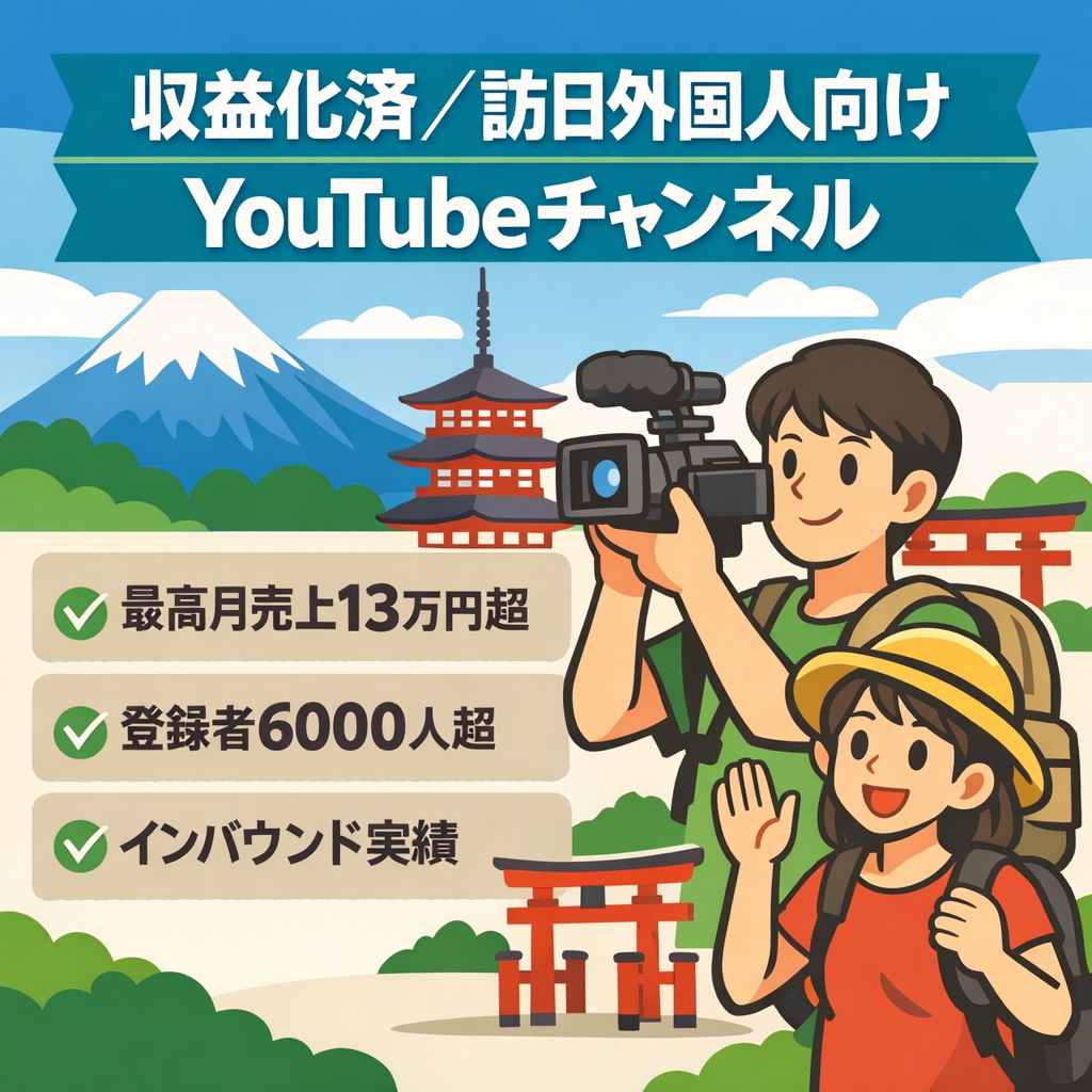 【収益化済】訪日外国人観光客向けのYouTubeチャンネル