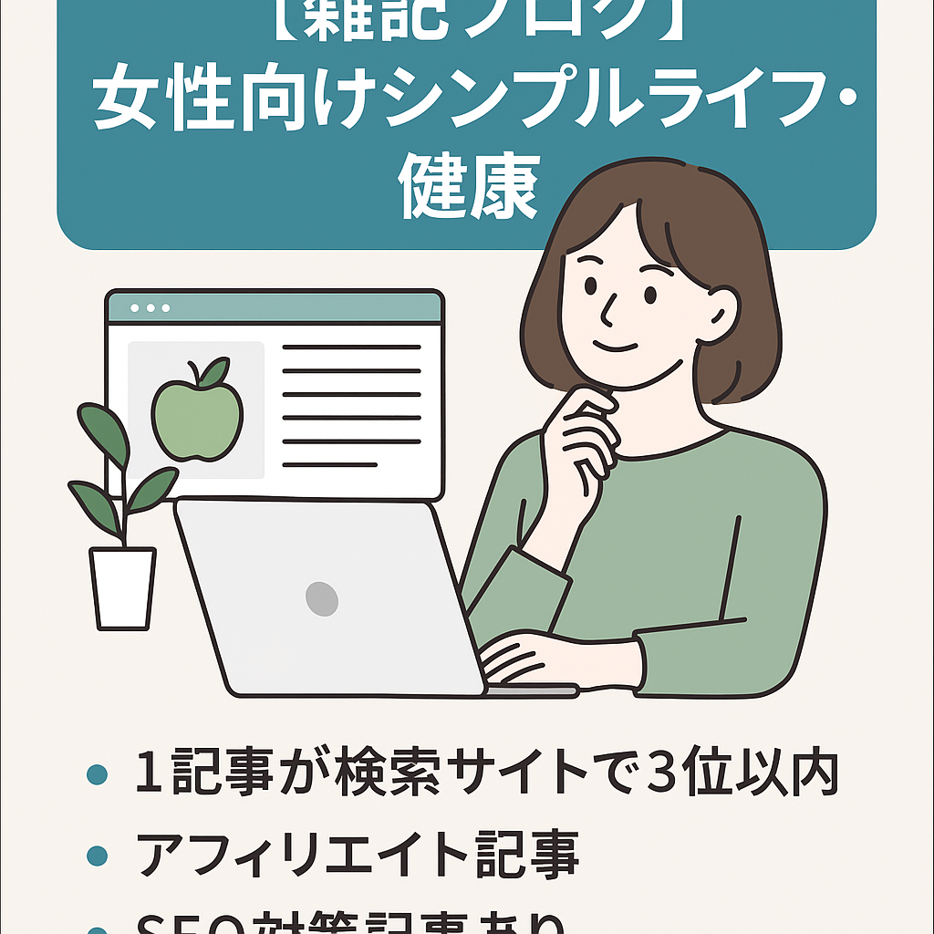 【雑記ブログ・アドセンスあり】女性に向けたシンプルライフや健康について書いています