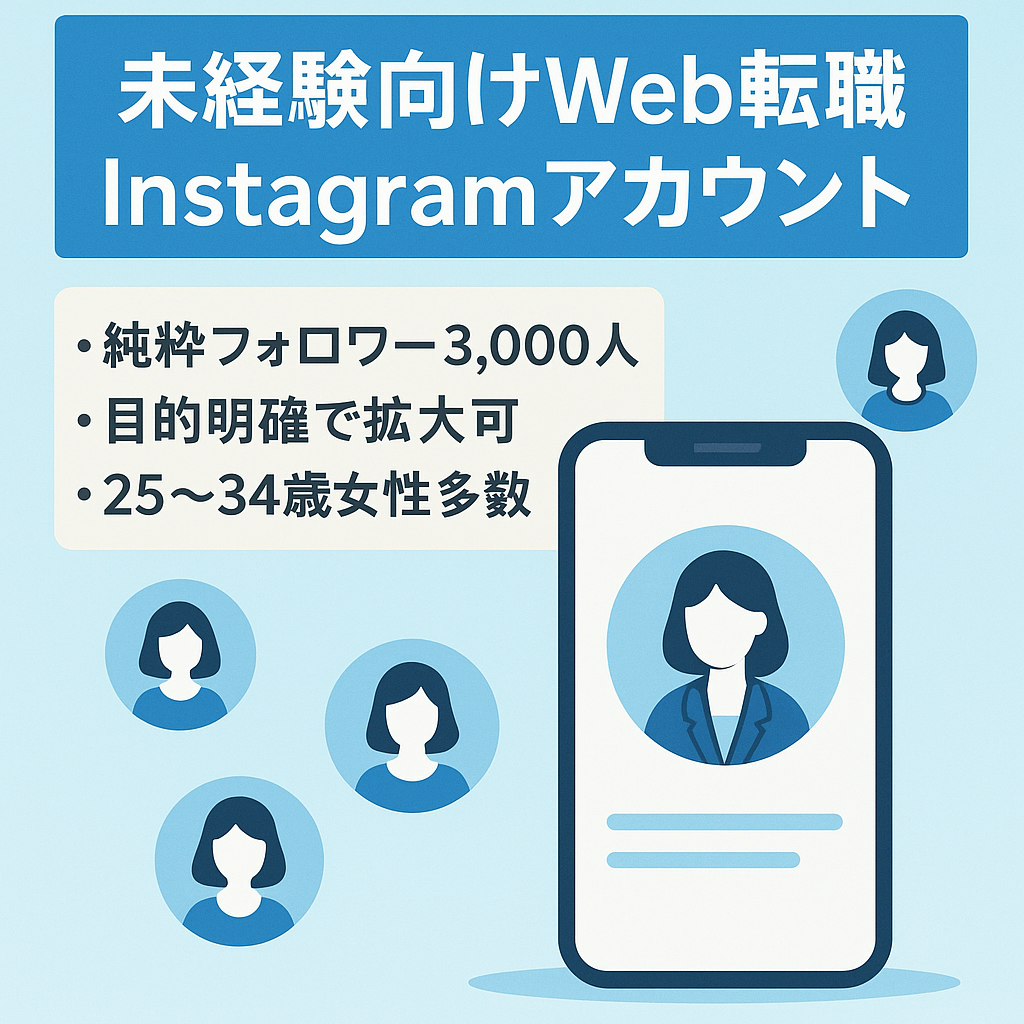 【フォロワー数約3,000人】未経験からWeb系に転職したい方に向けて特化したInstagramアカウント