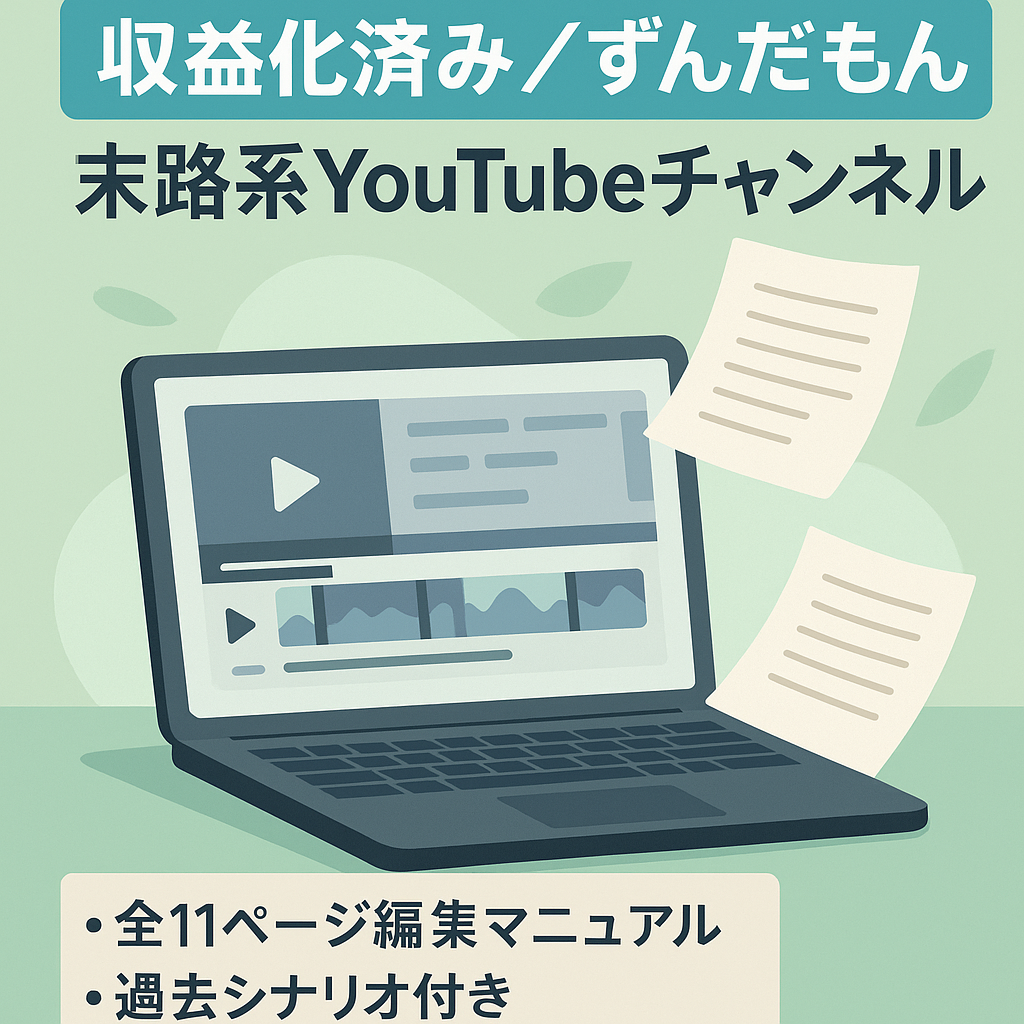 【収益化済み】ずんだもん末路系チャンネル【動画編集マニュアル有】