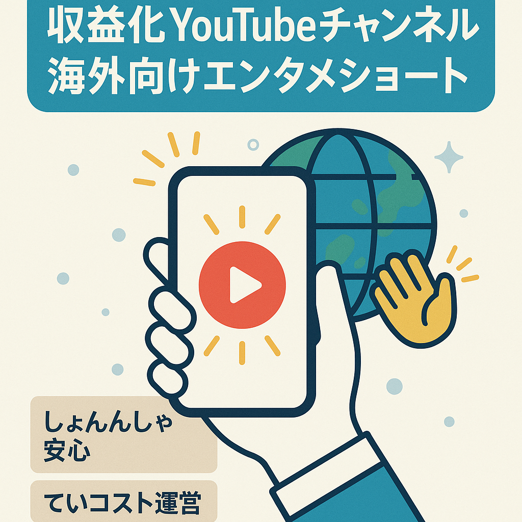 【収益化済み/登録者４万1千人越え】海外向けエンタメショート動画・総再生回数2700万回以上！顔出し不要